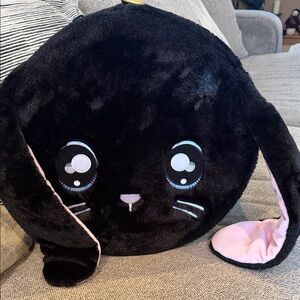 Adorable Black and Pink Bunny Plush carrying Case only